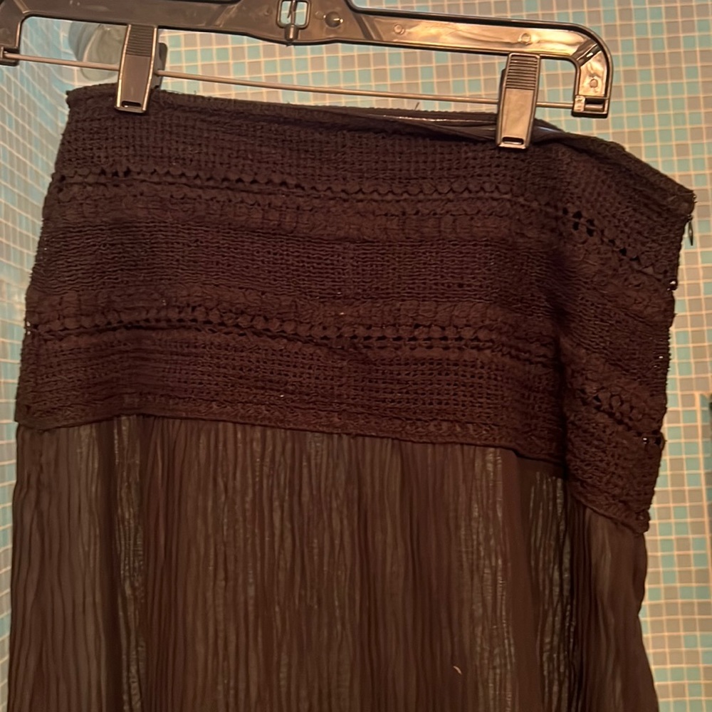 Zara sheer midi skirt with crochet detailing